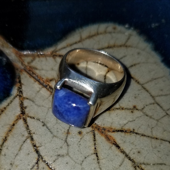 Mexico Lapis 925 Silver Ring - Picture 2 of 10